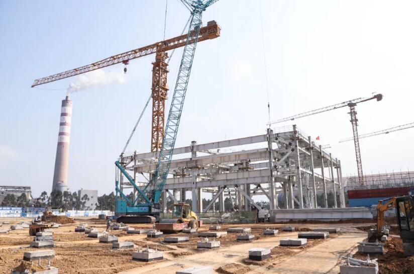 广西百色2×660MW清洁高效煤电项目建设稳步推进中