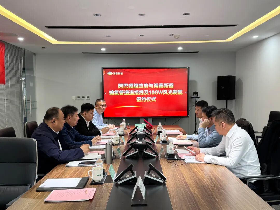 内蒙古阿巴嘎旗与海泰新能签约10GW风光制氢一体化项目