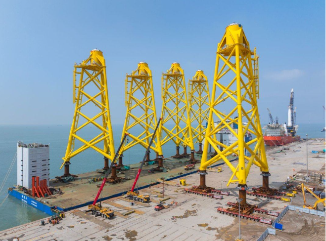 中国交付单机容量最大欧洲海上风电导管架