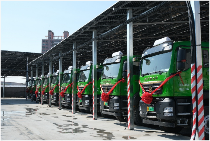 天津首个新能源渣土车“光储充”一体化项目投用