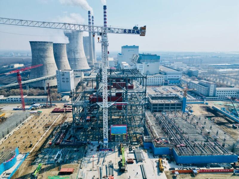 哈尔滨项目5号锅炉第六层钢结构通过验收