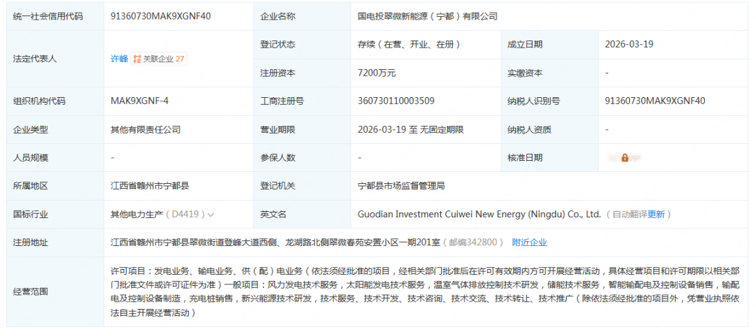 国家电投成立新能源公司