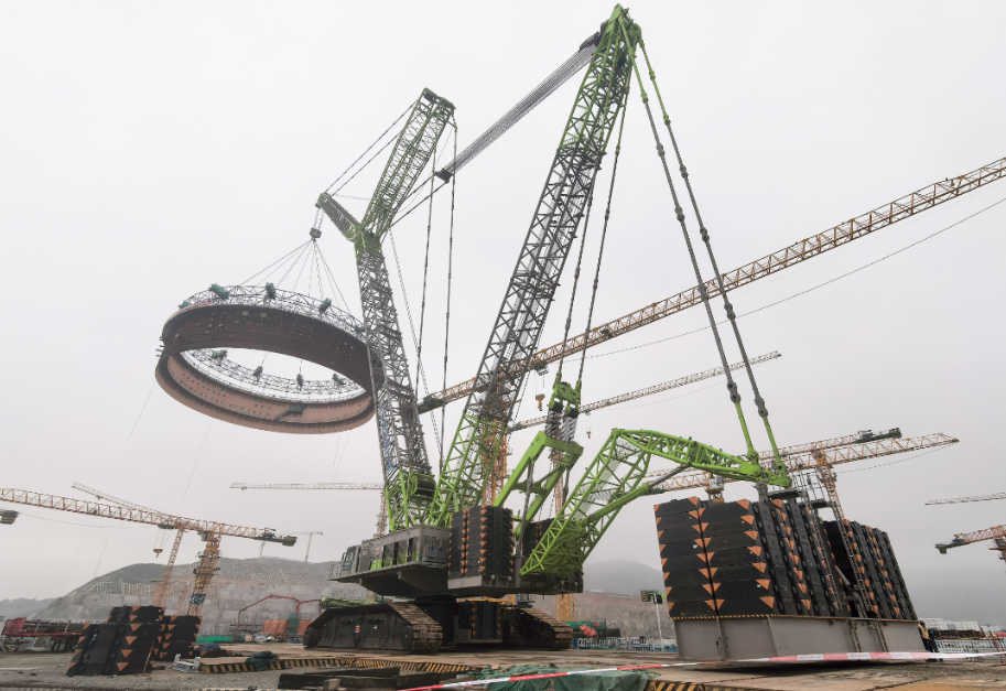 中核机械工程实现4小时精准吊装，160吨核电钢衬里模块就位三澳核电3号机组