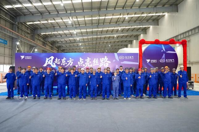 塞尔维亚最大风电项目首套“双瑞造”叶片成功下线