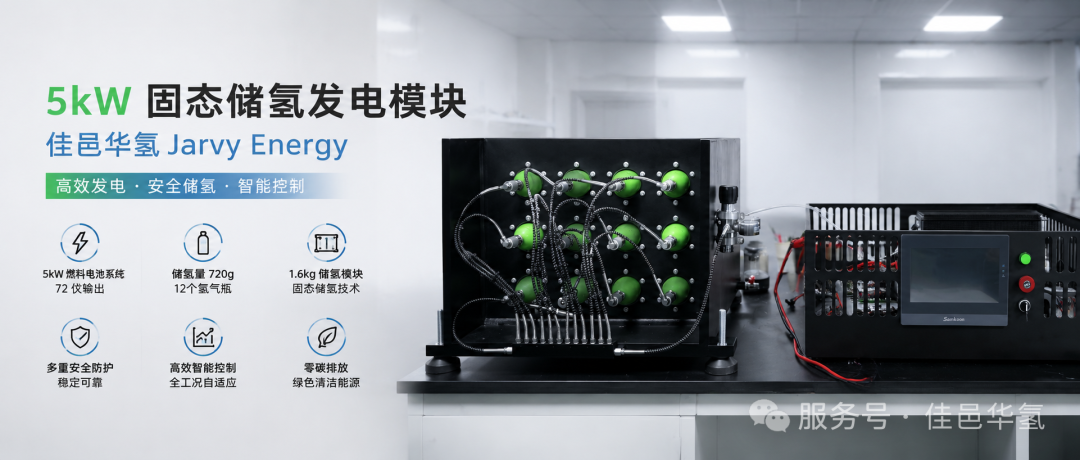 佳邑华氢固态储氢发电模块，解锁零碳稳定供电新范式